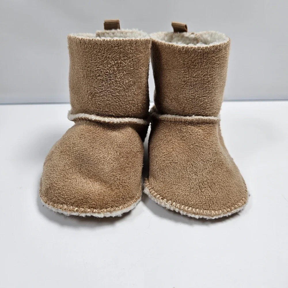 Baby Gap Shearling Brown‎ Boots Shoes Sherpa Lined Brown 0-3 Months Infant NEW